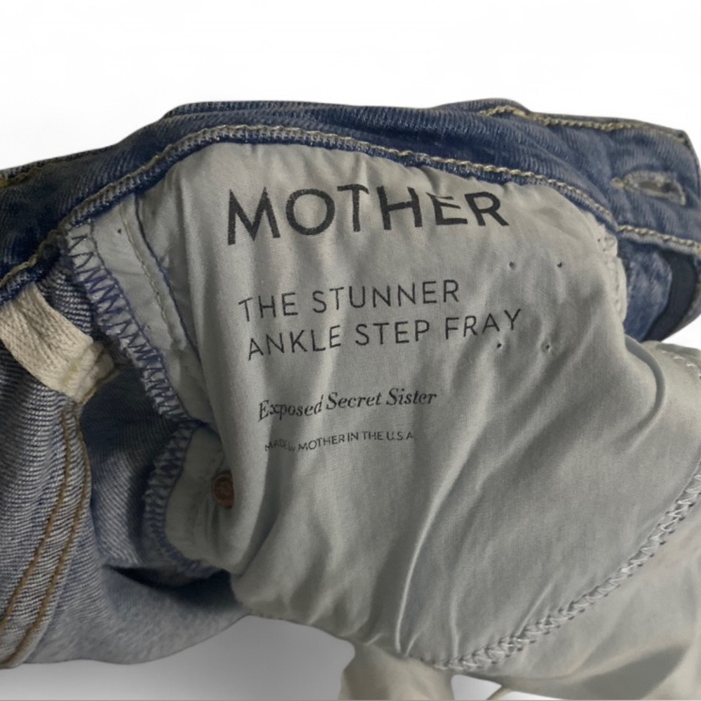 MOTHER The Stunner Ankle Step Fray Jeans in Exposed Secret Sister Size 25 - Picture 11 of 11
